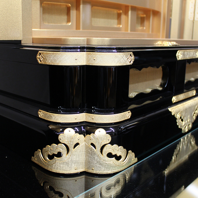 厨子型仏壇 正徳33 経机分離型 黒檀調