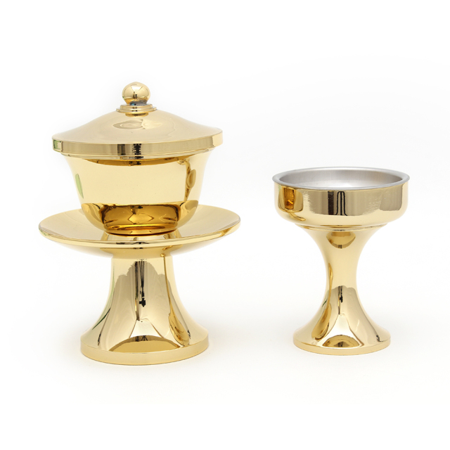 水・ご飯入れセット 金メッキ｜創価学会仏壇 田中仏壇店