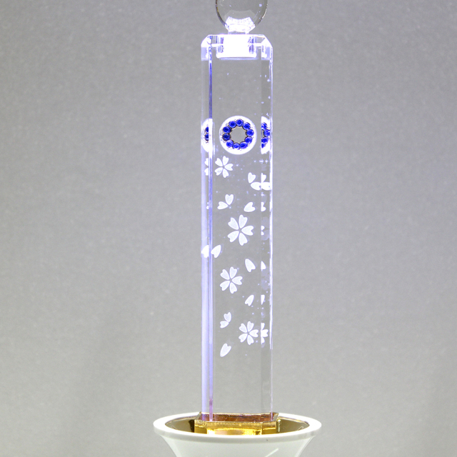クリスタルムーンキャンドル 横幅 約12.5cm 電気クリスタルキャンドル（対）｜創価学会 田中仏壇店