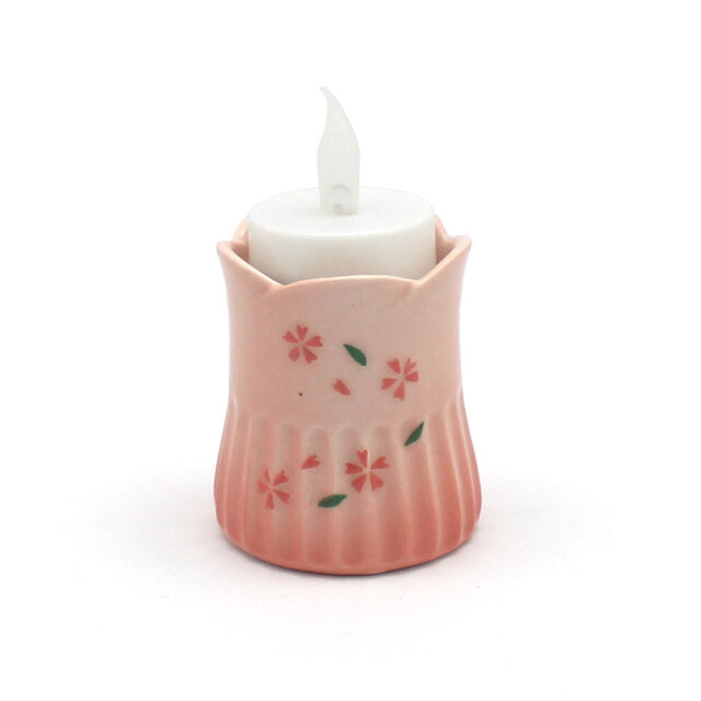 ウェディングロウソク立てピンク12個セット Amazon.co.jp