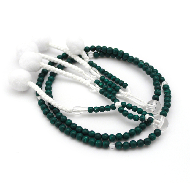 男性用念珠 孔雀石｜創価学会仏壇・仏具 田中仏壇店