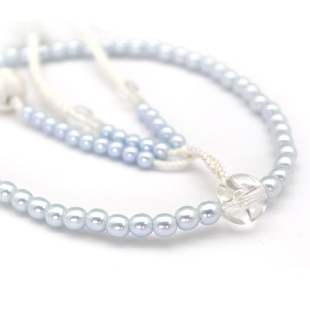 PC念珠 男女兼用 パールブルー