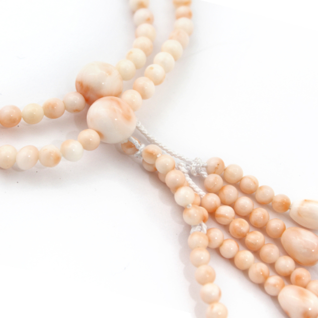 女性用念珠 深海珊瑚Cカラー｜創価学会仏壇 田中仏壇店