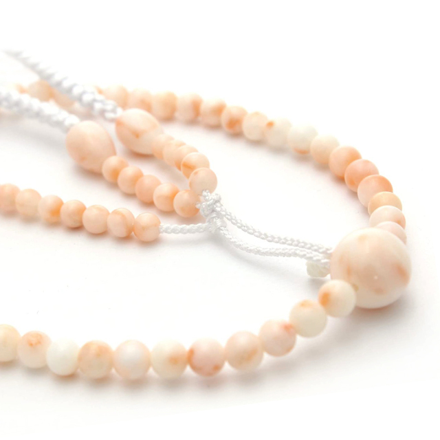 女性用念珠 深海珊瑚Cカラー｜創価学会仏壇 田中仏壇店