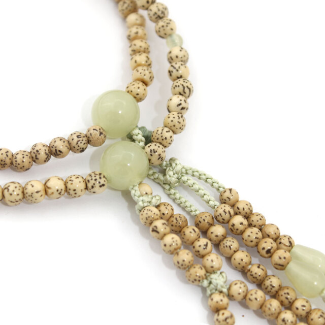 女性用念珠 星月菩提樹とグリーンオニキス｜創価学会仏壇 田中仏壇店