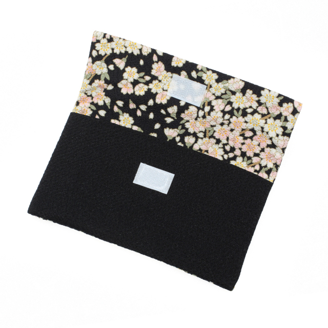 念珠入れ ちりめん小桜 黒