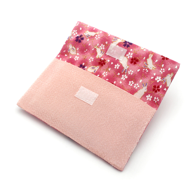 念珠入れ ちりめんうさぎ ピンク
