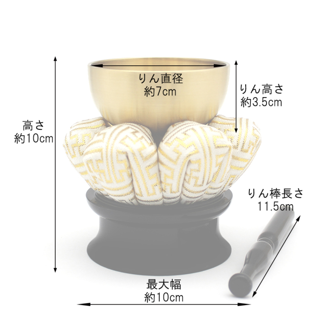 いにしえりんセット 花布団 白
