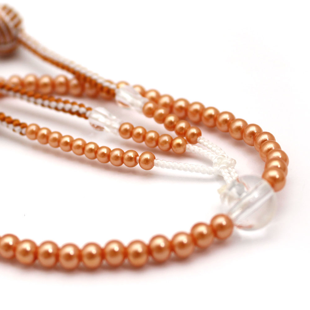 PC念珠 女性用 メロディー オレンジ