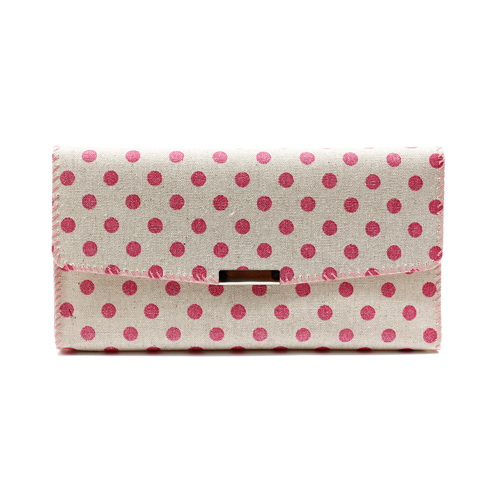 念珠入れ ドット ピンク