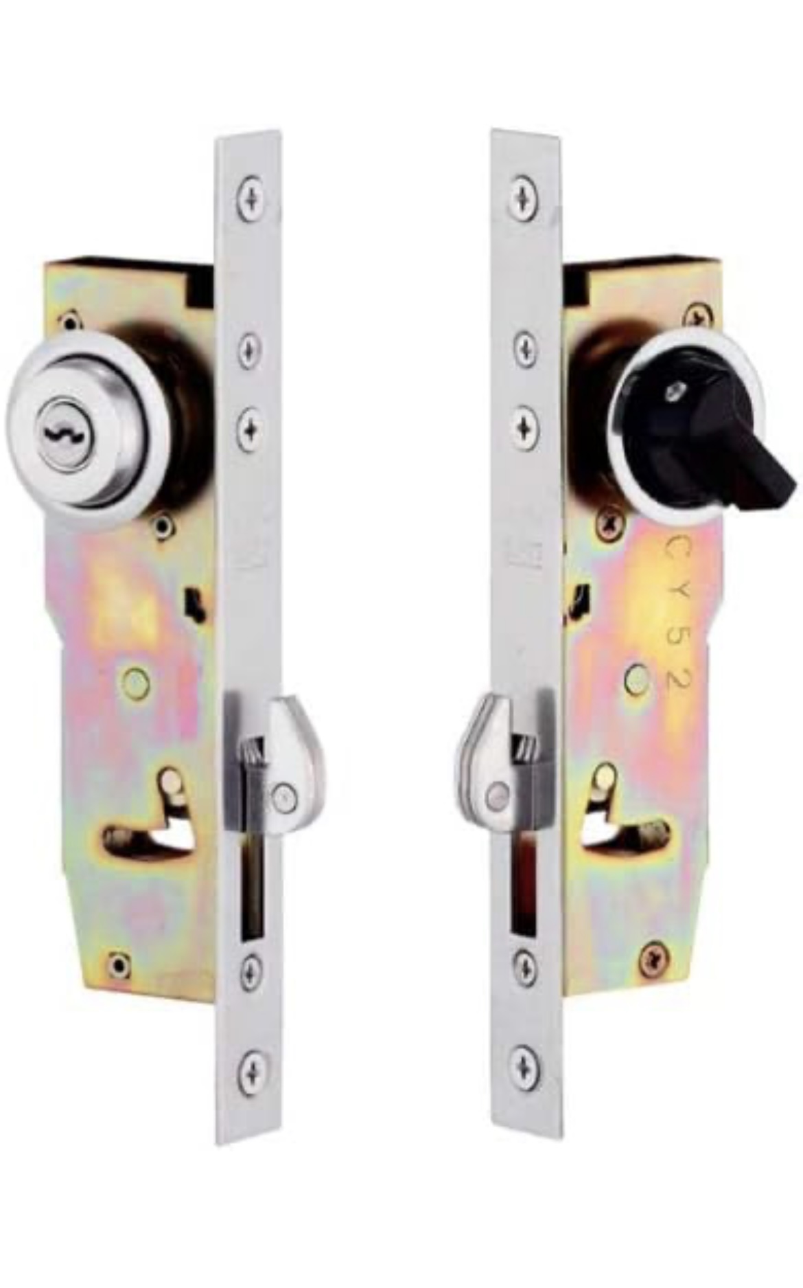 引戸錠　鎌錠　シリンダー錠タイプ(商品コード：m-k-002)　オプション金物