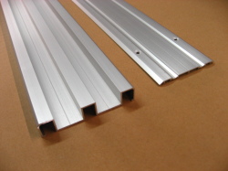 引き戸用　アルミ鴨居・Vレール　2連Ｖレール・鴨居 （上下セット）枠内幅:～3600mm以下（商品コード：frame-ha-006）　引き戸　間仕切り　引き戸レール　スライド【支店止め商品】