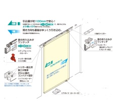 引き戸　上吊式引戸　デュアルソフトクローズ（商品コード：lamp-002）クローズ　ゆっくり閉まる　吊戸　油圧　間仕切り　開閉両方クローズ