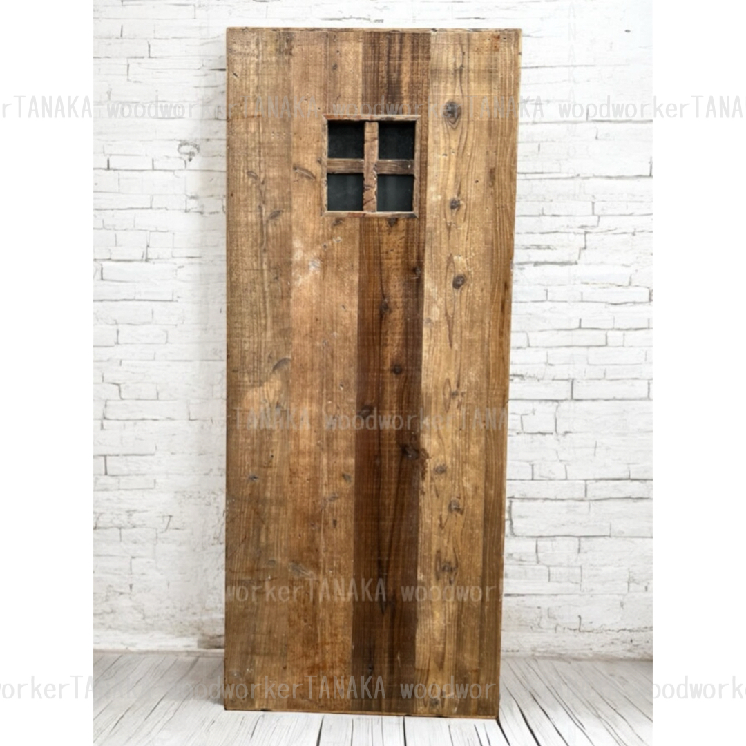 オーダードア　室内建具　ビンテージドア　クリア塗装済み　(商品コード：vintage-s-002) 　高さ：1000mm～1820mm以下×幅：910mm以下対応です。【条件付き送料無料】オーダー　リフォーム　片開き　ご希望サイズでお届けいたします