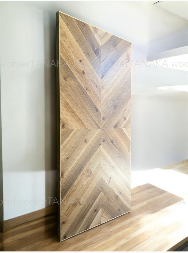 オーダードア　室内建具　ナチュラルビンテージドア　シダー単板無垢材　クリア塗装済み　フラットタイプ　(商品コード：natural-vintage-s-001) 　高さ：1000mm～1820mm以下×幅：910mm以下対応です。【条件付き送料無料】オーダーご希望サイズでお届けいたします