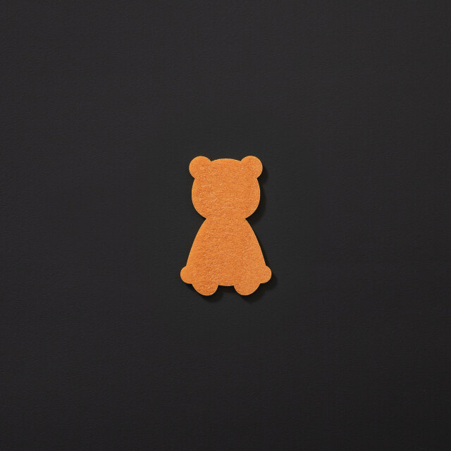 [F224] お米トッピング(くま)(オレンジ)