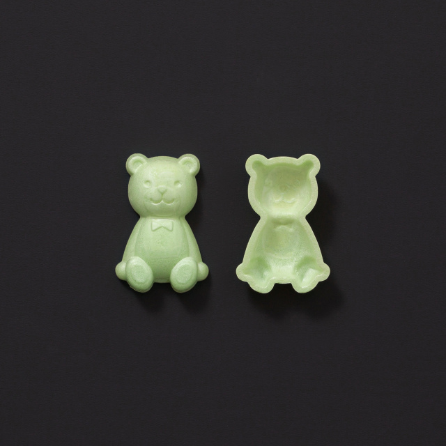 販売終了／リニューアル [C099] くま（黄緑／両面薄焦）