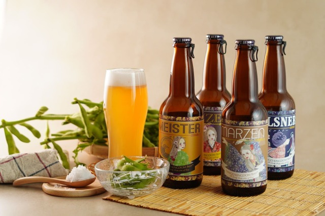 ビールと丹後の枝豆セット（琴引きの塩付き）