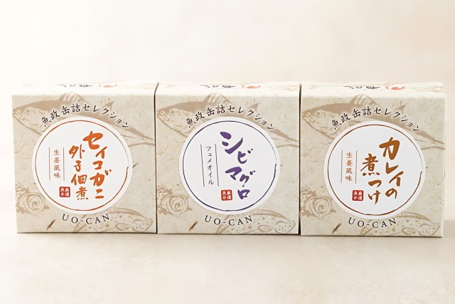 魚政オリジナル缶詰「UO-KAN」
