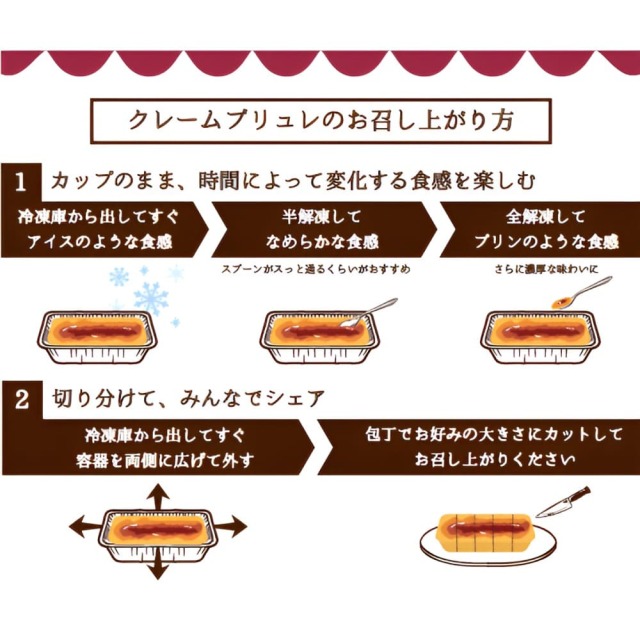 クレームブリュレ(有機苺・有機薩摩芋) 食べ方 てんとうむしばたけ