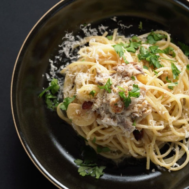 ひさみのへしこ　パスタに