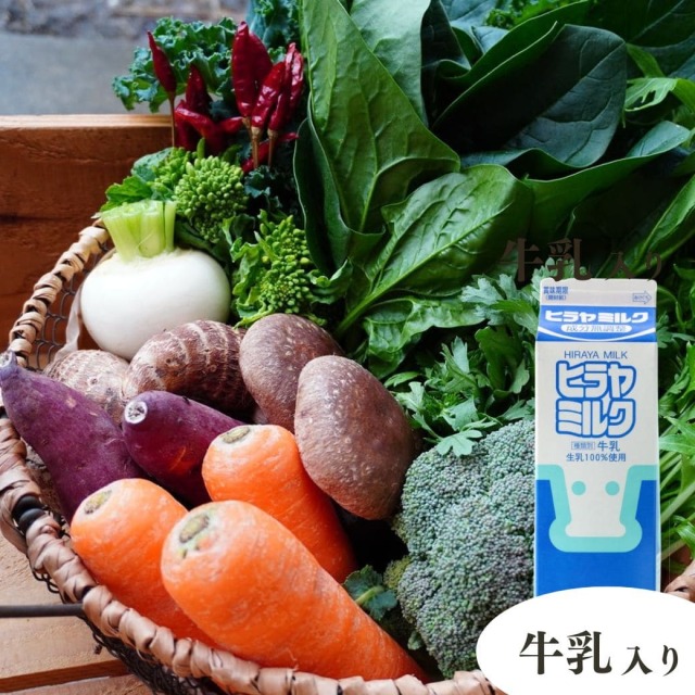 丹後・旬の野菜6～8種とヒラヤミルクセット