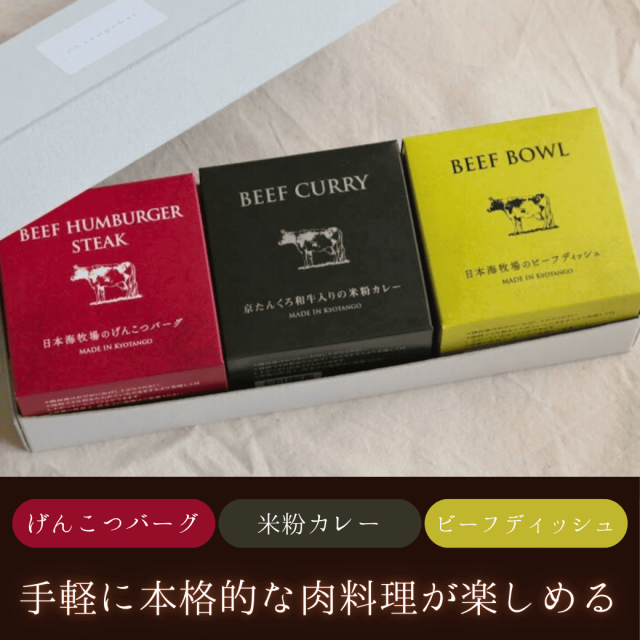 日本海牧場 ３缶セット げんこつバーグ 米粉カレー ビーフディッシュ
