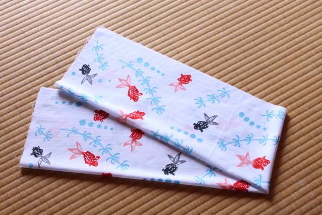 手ぬぐい　金魚（大）