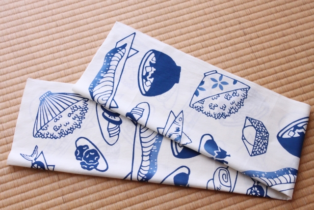 手ぬぐい　朝ごはん