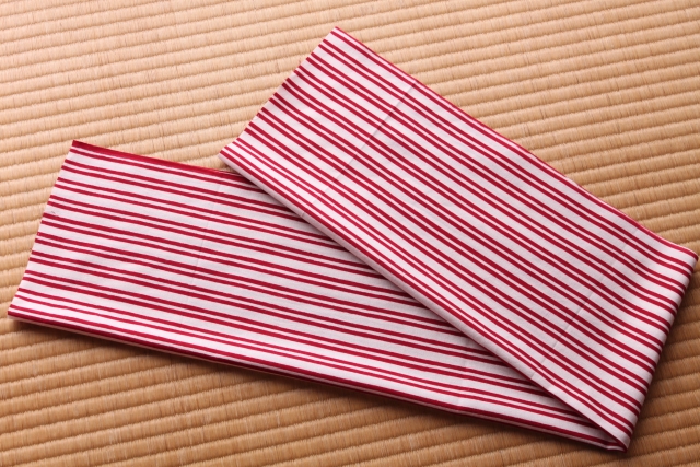 手ぬぐい　金通縞