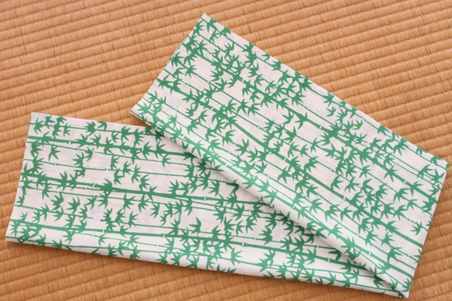 手ぬぐい　竹（白）
