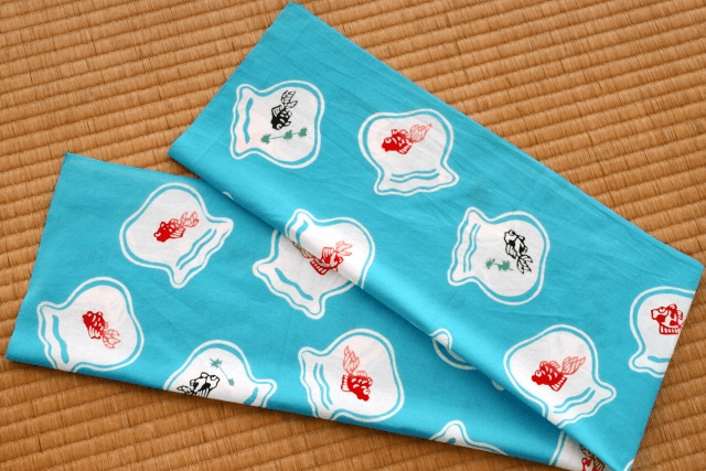 手ぬぐい　金魚鉢