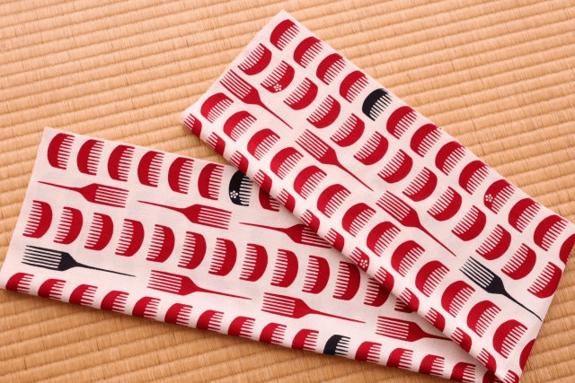 手ぬぐい　櫛