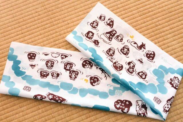 手ぬぐい　名湯さるの湯温泉