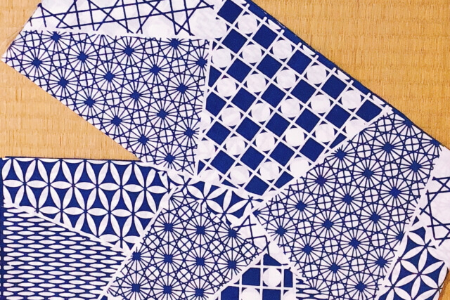 手ぬぐい　華硝の切子文様