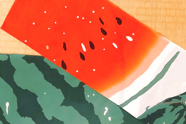 手ぬぐい　スイカ（細川染）