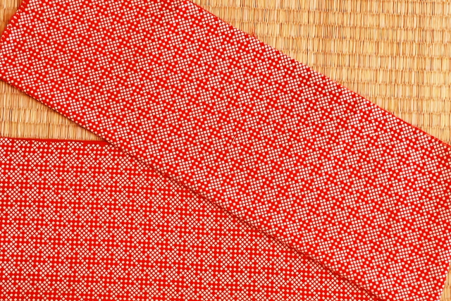 匠の技手ぬぐい　斜市松（はすいちまつ・赤）