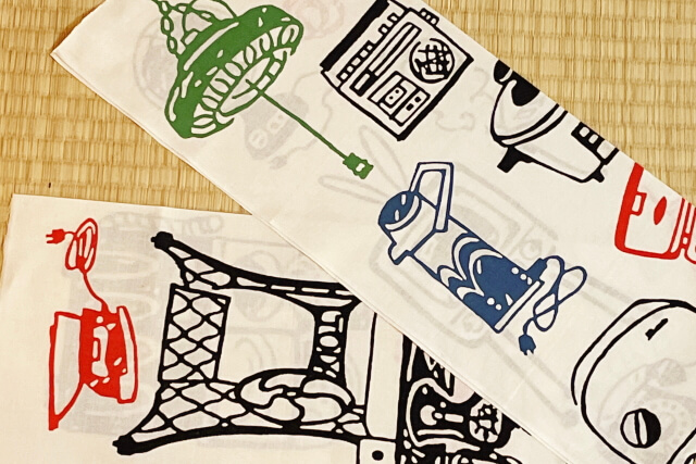 手ぬぐい　昭和家電