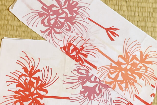 手ぬぐい　曼珠沙華