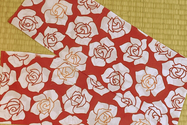 手ぬぐい　バラ（ピンク）