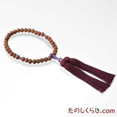 【送料無料】京念珠　金剛菩提樹（女性用片手持ち　桐箱入り）