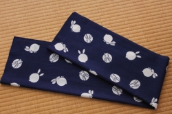 手ぬぐい　丸うさぎ