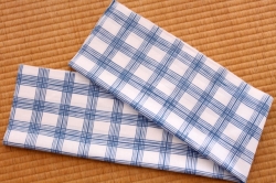 手ぬぐい　十七格子