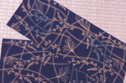 手ぬぐい　月見の宴（紺）