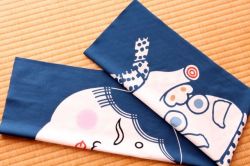 手ぬぐい　福笑い