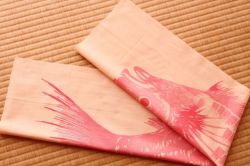 手ぬぐい　鯛の尾頭付き