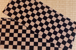 手ぬぐい　市松（茶）