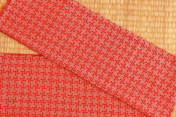 匠の技手ぬぐい　斜市松（はすいちまつ・赤）