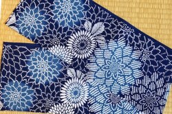 匠の技手ぬぐい　花かのこ（青）