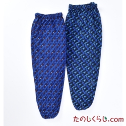 梨地かすり柄プリントもんぺ（柄おまかせ２本セット） 女性用 日本製